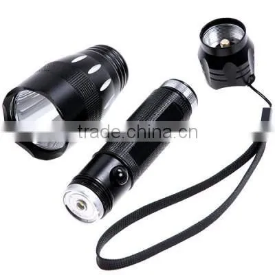 18650 rechargeable battery flashlight with car plug chargers