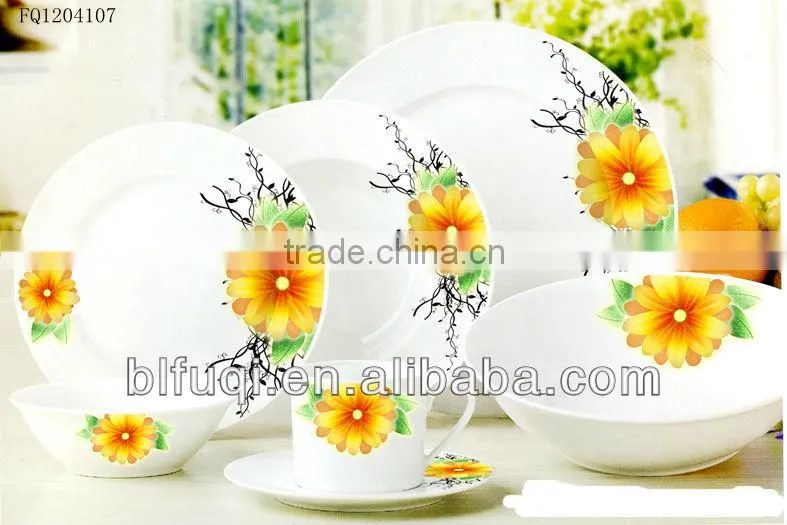 22 pcs sunflower dinnerware sets