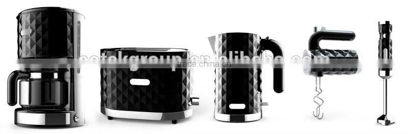 Diamond design 1000W 2 slice toaster
