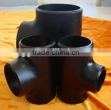 Seamless butt welded tee carbon steel pipe fitting