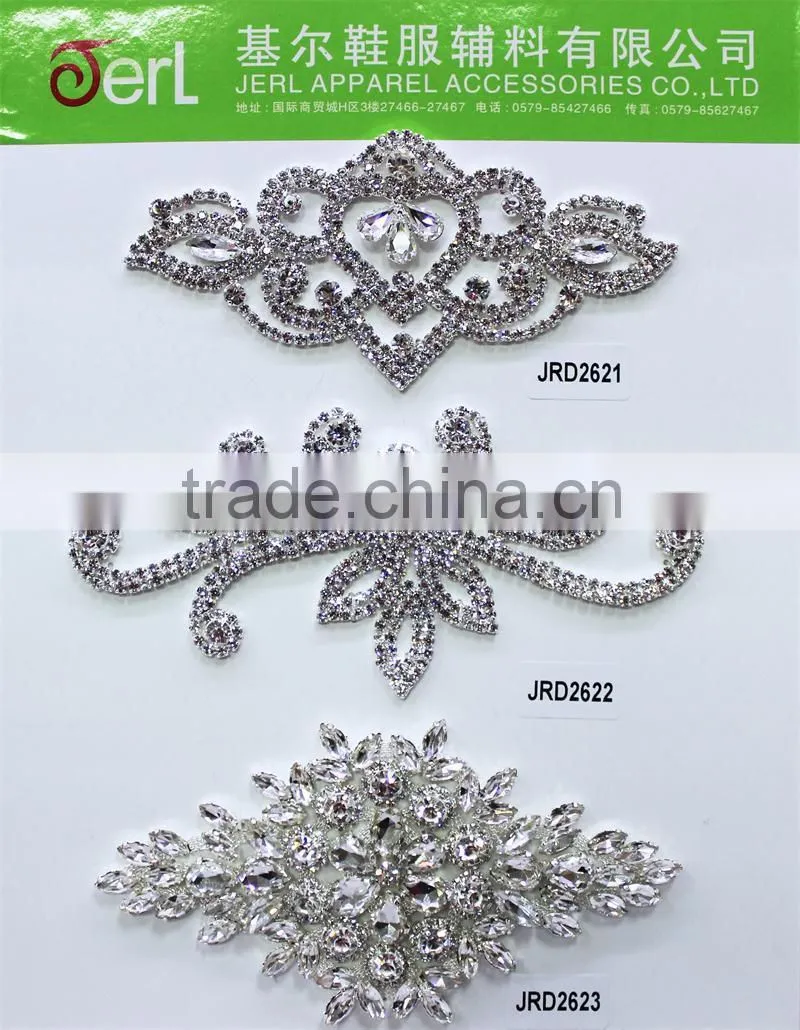 Hot!!!Fashion Design Charming Bridal Lace Fabric with Rhinestone for Wedding Dress Decoration