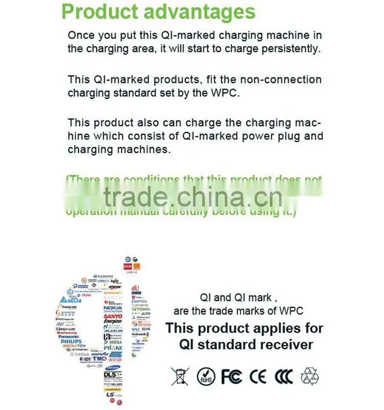 More Phone Models use Promotional USB Car QI Wireless Charger