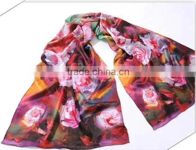 digital print silk scarf