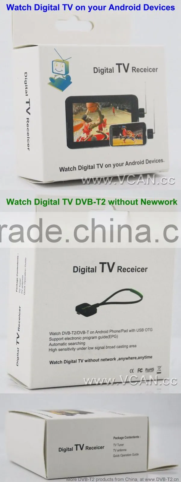 DVB-T2S Micro USB Digital DVB-T DVB-T2 TV Tuner Receiver for android pad dvb-t mpeg4 usb tv tuner
