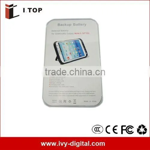For Samsung Galaxy Note 2 N7100 Mobile Buckup Battery Case 3200mAh