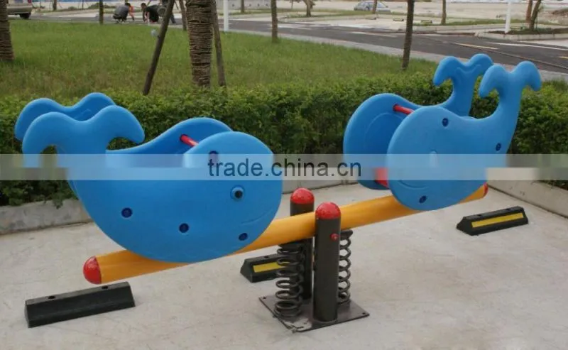Dolphin double seats plastic rocking horse for kids