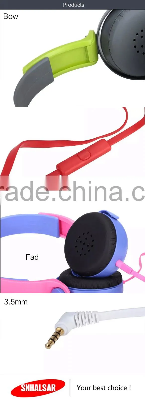2016 Fashion design Over-Ear headphone headset EP-17