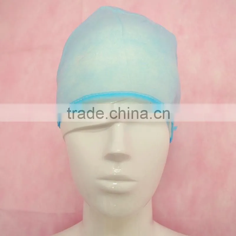 100% Guarantee tie back single layer Surgical Disposable Scrub Doctor Hat