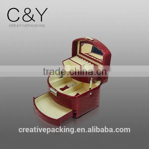 Sweet colorful leather jewelry gift box for wholesale