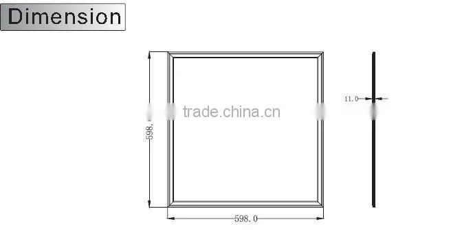 600mm*600mm 39W Customized Stain Super slim grille light