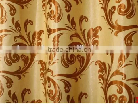 customized window curtain fabric, jacquard fabirc 035 fire retardant blackout fabric for bedroom