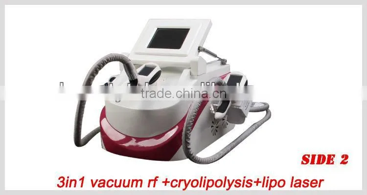 3 in1 high effective cryolipolysis liposuction vacuum laser treatment machine