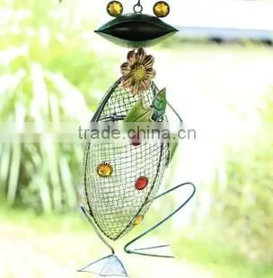 Wholesale Metal Hanging Finch Birdfeeder Wild Bird Seed Feeder Squirrel Proof Cage