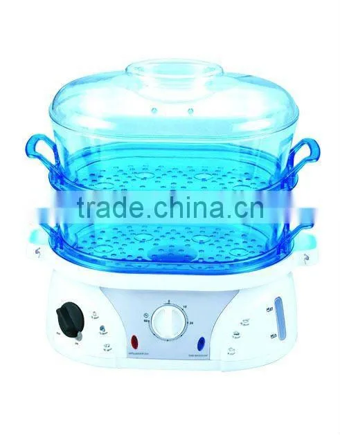 plastic electric food steamer/steam cooker with keep warm