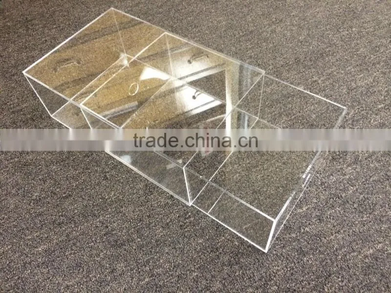 2016 Visible Dustproof acrylic nike shoes display box with label