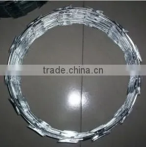 electro galvanized/stainless steel Concertina Razor Wire available