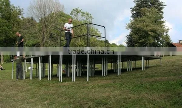 6 legs 1.22x2.44m portable stage, easy set up strong stage
