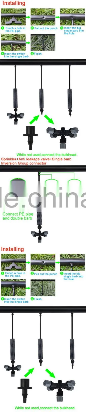 5 way atomizer mist sprinkler,high performance water sprinkler