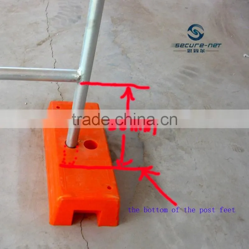 Non coated frame finishing and heat treated pressure type mobile fence
