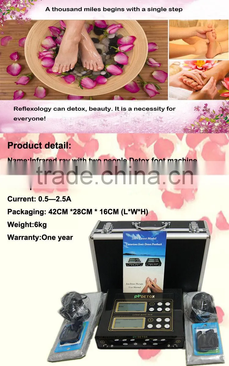 Negative ionic detox foot massager for two people use
