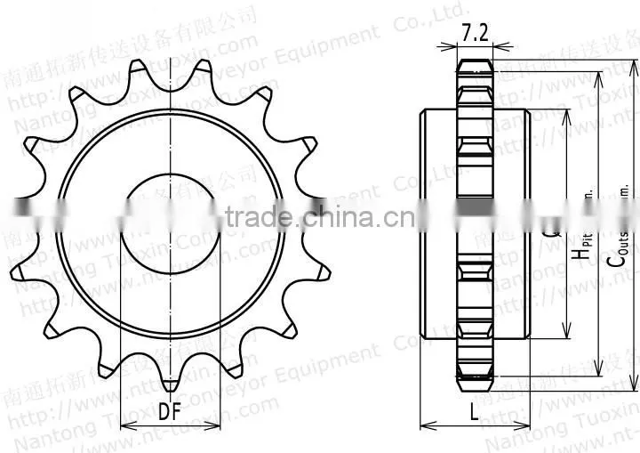 Plastic Sprocket for 40P Plastic Tabletop Chain