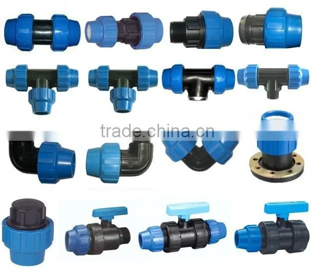 PN16 PP PE COMPRESSION FITTING EQUAL TEE