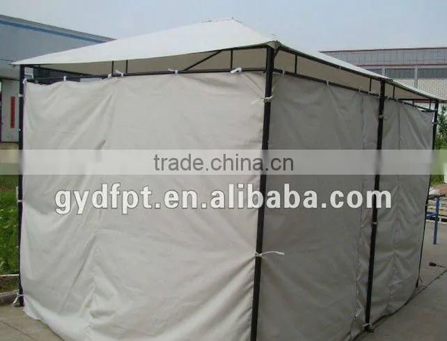 Metal Outdoor Garden Pavilion with side wall
