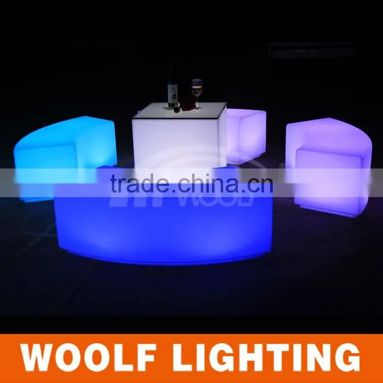 Hot Sale LED Curved chair Snake bar chairs for nightclubs