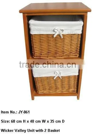 Linyi Tall Wicker drawer baskets for bathroom