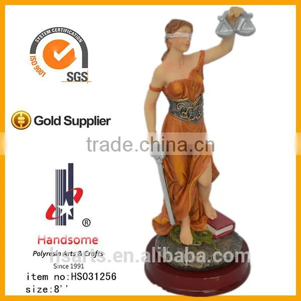 8" Bronze Justice Lady Statue Sculpture