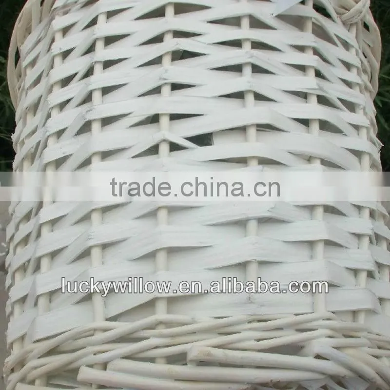 willow woven white wicker garden basket