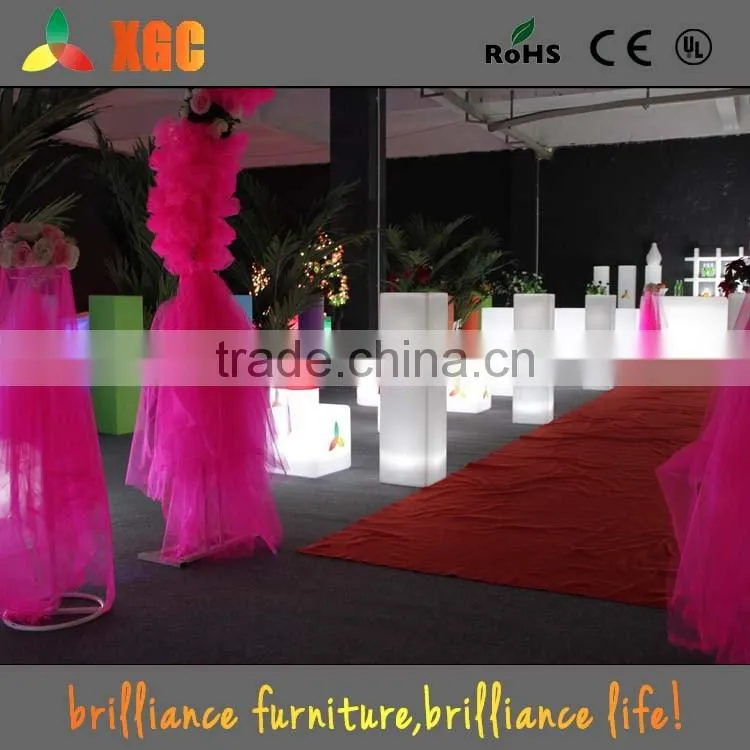 Flashing Plastic PE RGB Color Changing Led Pillar/Led Pillar Light/Wedding Flowers Pillars