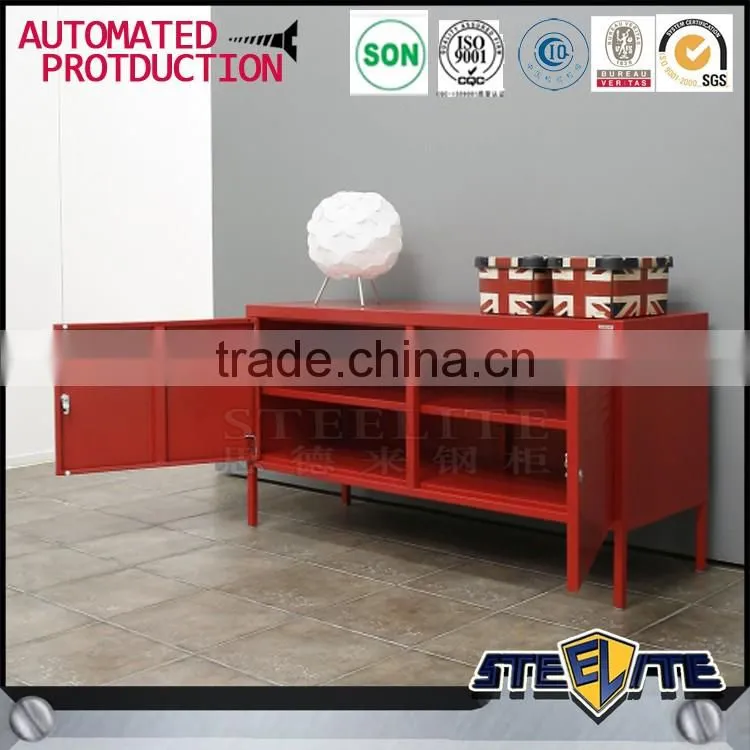 Latest modern tv cabinet fair price furniture wardrobe metal locker with showcase
