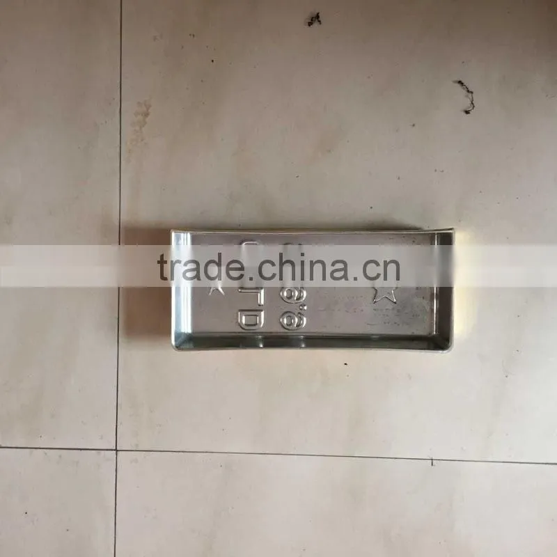 plastic vac-formed thick film blister rectangular cover with gold plating