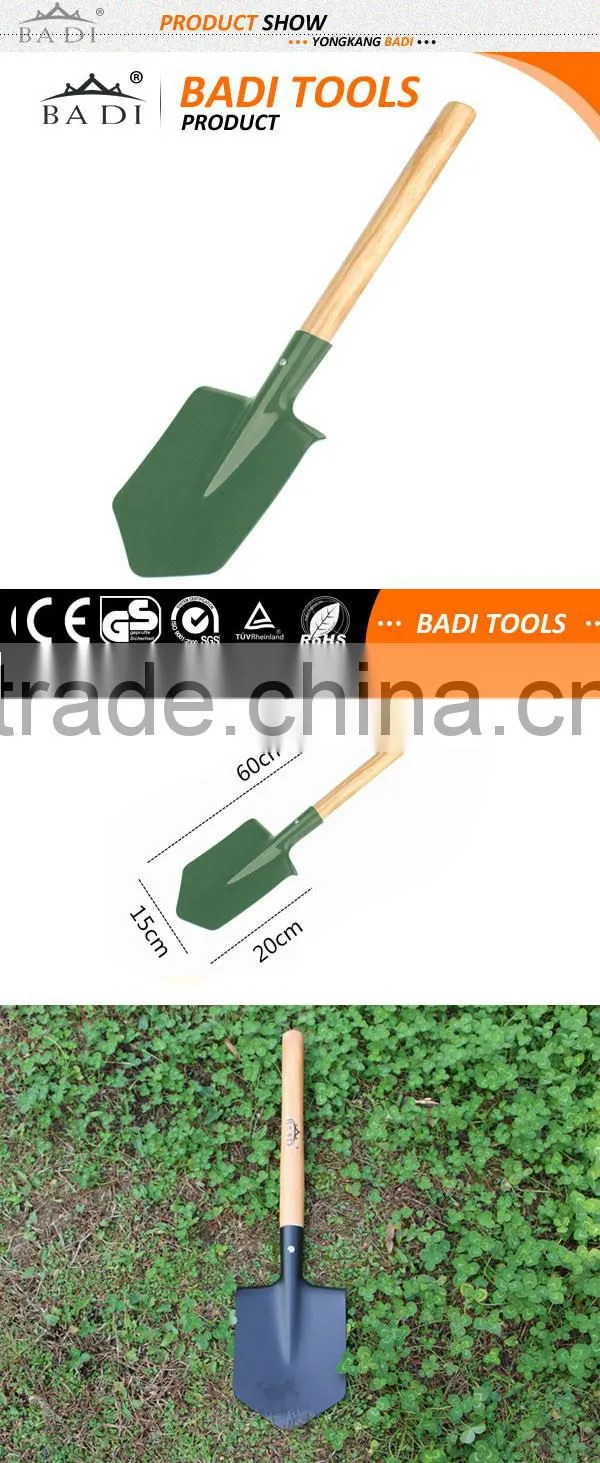 Round Point rectangle D Shaped Wood Handle Mini garden steel Shovel