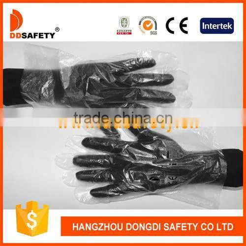 DDSAFETY 2017 HDPE Disposable Glove Cheap Wholesale Plastic PE Disposable Glove