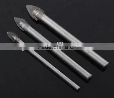 Straight shank caribide tipped tile drill bit