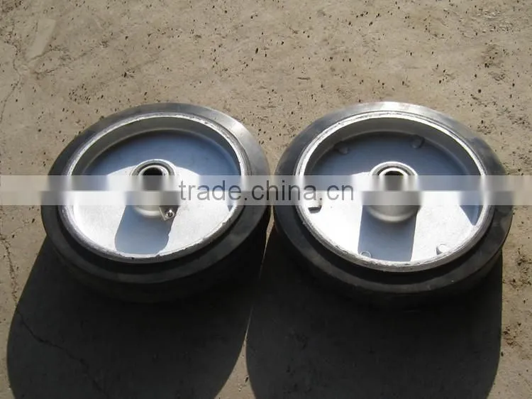 standard cart hand trolley 8 inch metal rim powder solid wheel