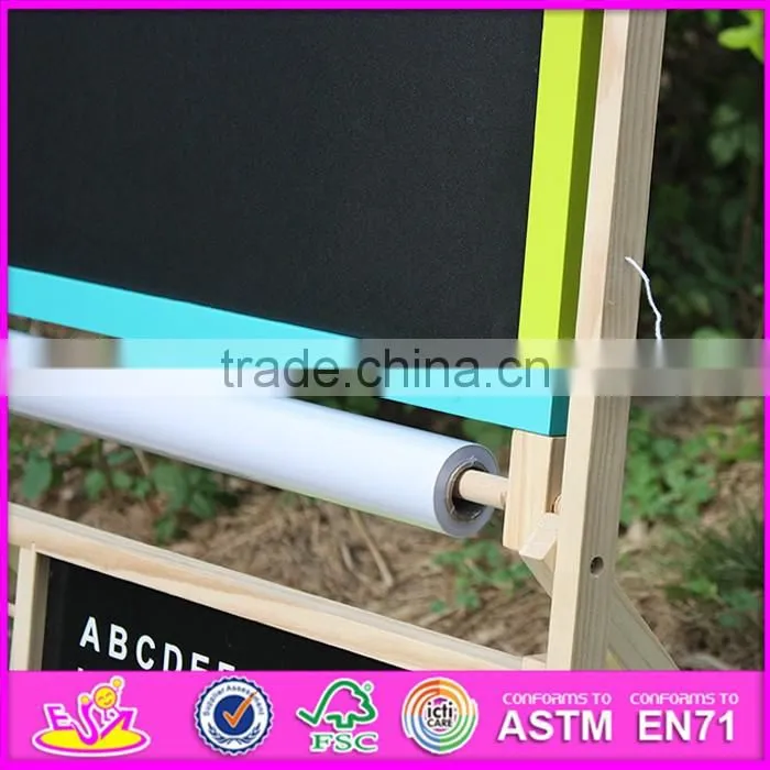 2016 new design double-sided children wooden adjustable drawing board W12B103