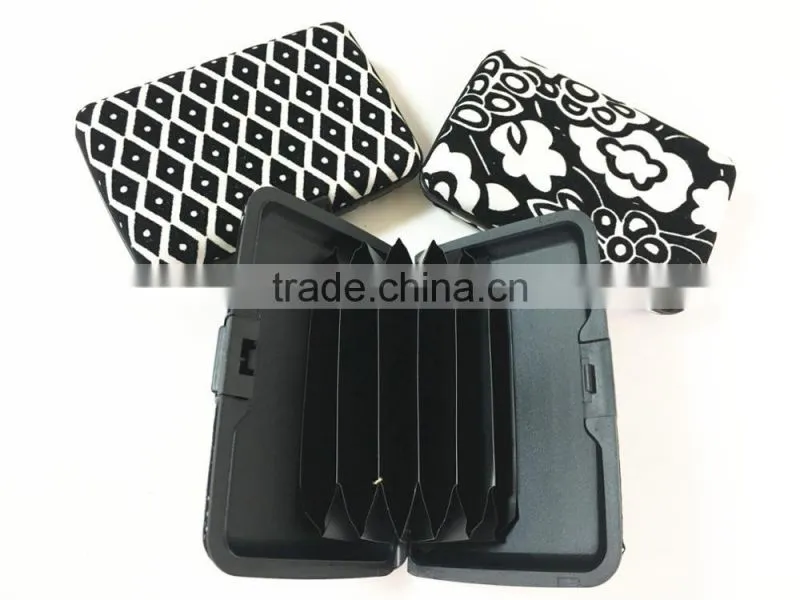 Flocking leather & Aluminium Business Credit Card Holder RFID wallets