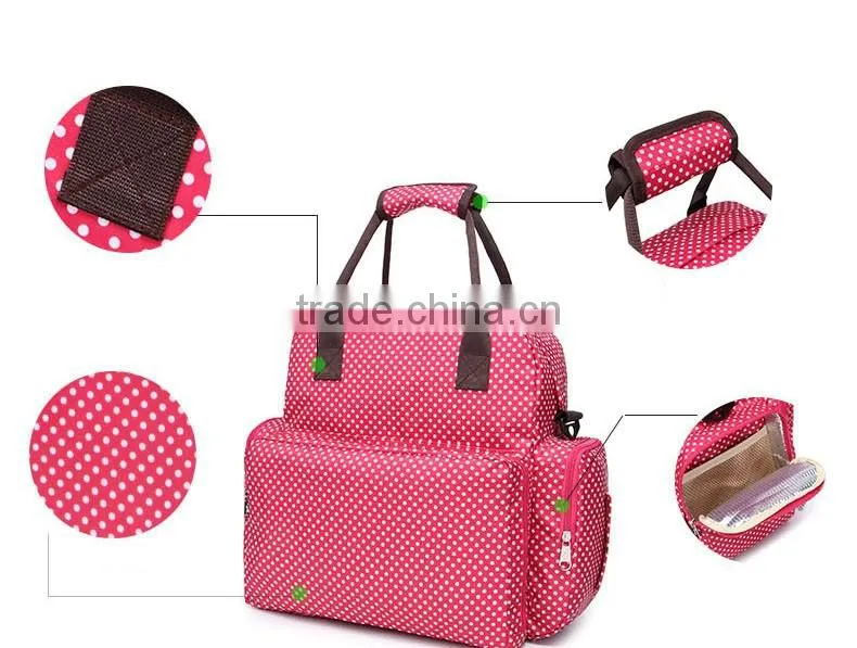 Fashion multi-function changing diaper backpack bag