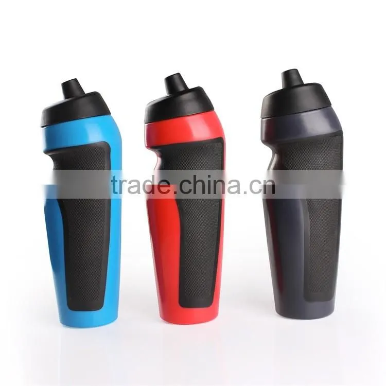 600ml PE Plastic Sports Water Bottle Bpa Free Plastic Squeeze Water Bottle With Nozzle