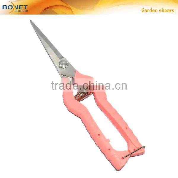 SGA0011 8" sharp cutting edge and curve blade garden bypass floral scissors shears