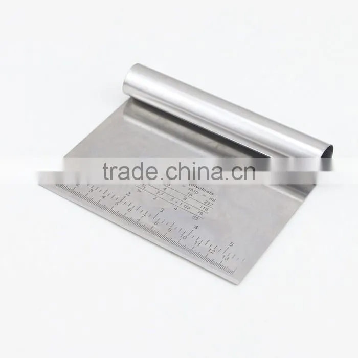 Hot Sale Stainless Steel Polished Dough Cutter Chopper Multipurpose Scraper Kitchen Tool