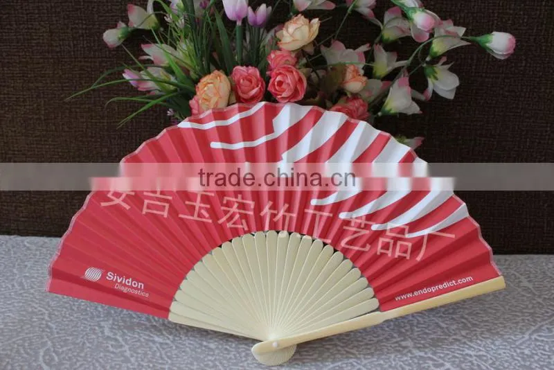 Customized Japanese style folding paper fan with advertising logo