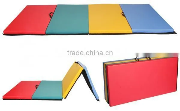 New finished 4 fold gym mat / gymnastic mats for sale