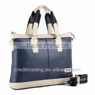 Stylish PU Leather Mens Briefcase/Computer Bag with Handle