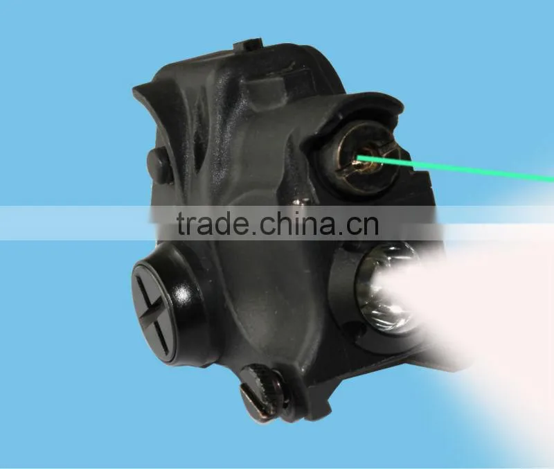 Super compact tactical green laser sight scope with strobe 80 lumens CREE Q5 led light combo (FDA certified)