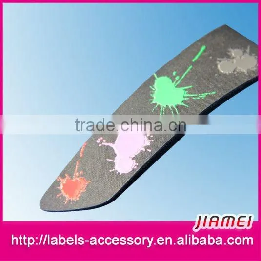 soft rubber silicone sleeve tab iron-on garment tape
