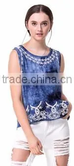 Domin fashion wholesale embroidery tank top women